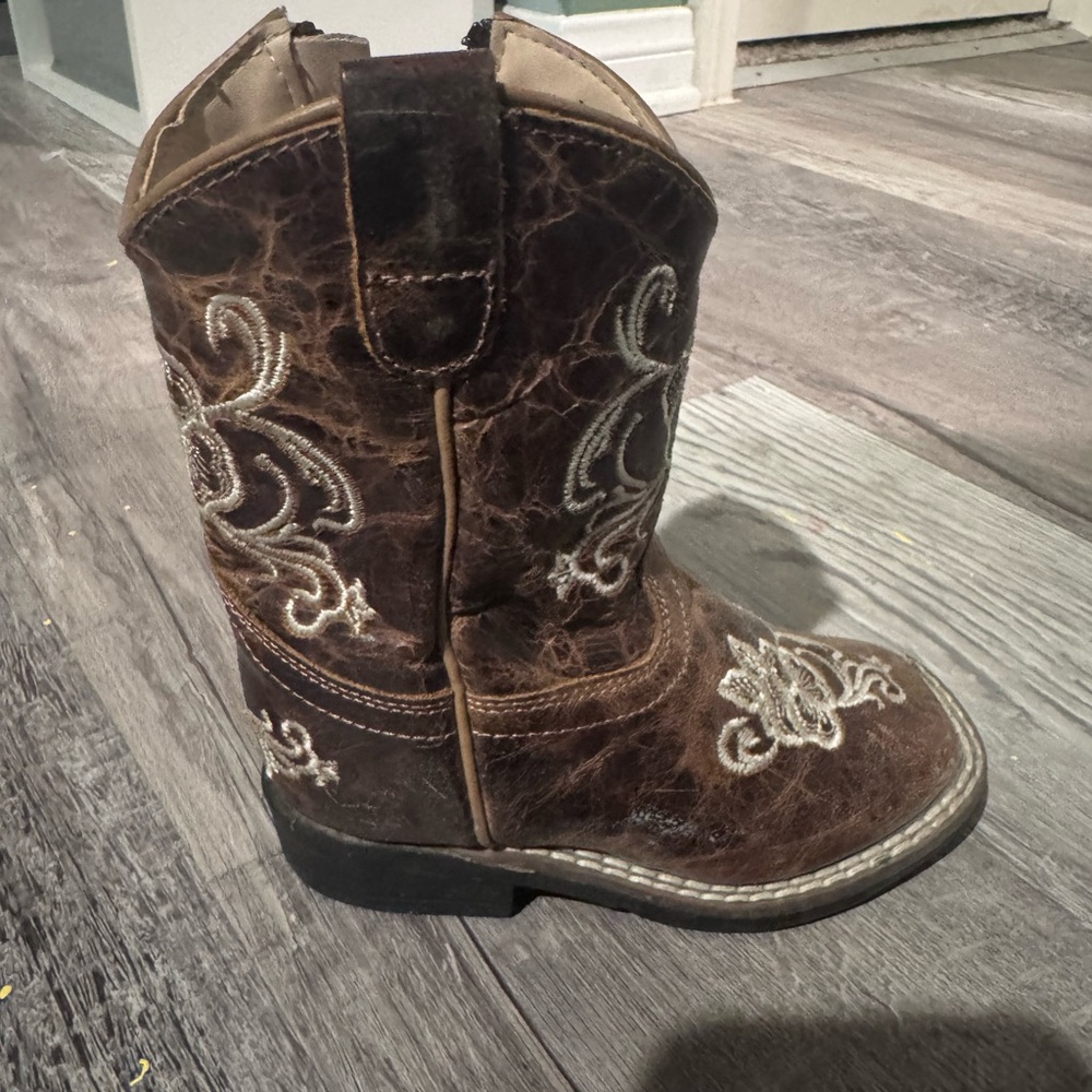 Shyanne Toddler Girls' Little Bitty Lasy Western Boots - Broad Square Toe